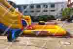 Надувная горка с бассейном «Мартышка» на постоянной подкачке 10*4*5 м