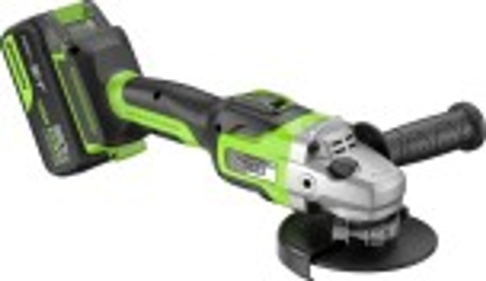 Угловая шлифмашина аккумуляторная GREENWORKS GD24AG 24V, АКБ 5Ач и ЗУ 3200207CUG