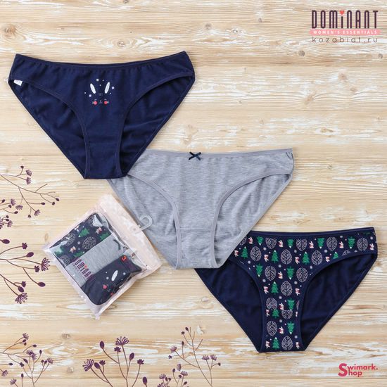 Трусики женские DOMINANT 35000-163, BIKINI, 3 шт. в уп.