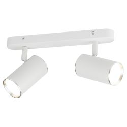 Светильник настенно-потолочный спот ЭРА OL35-2 WH MR16 GU10 IP20 белый хром
