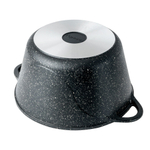 Кастрюля 4л Гранит с литыми ручками и стеклянной крышкой, к2633аг