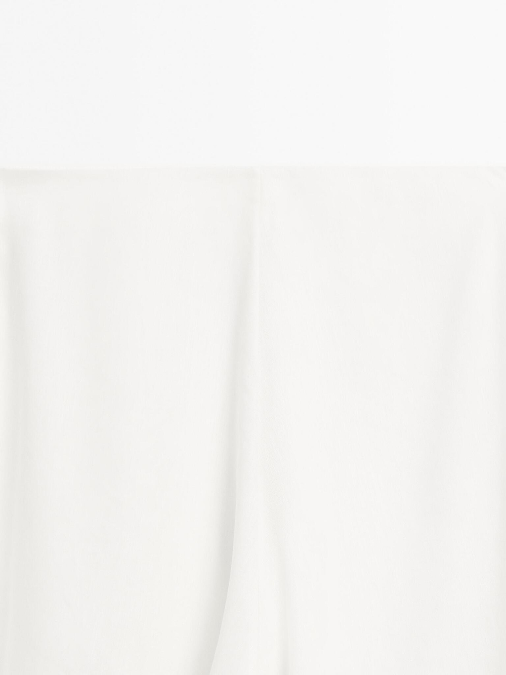 Massimo Dutti Расклешенная юбка из смесового льна с декоративными швами, белый