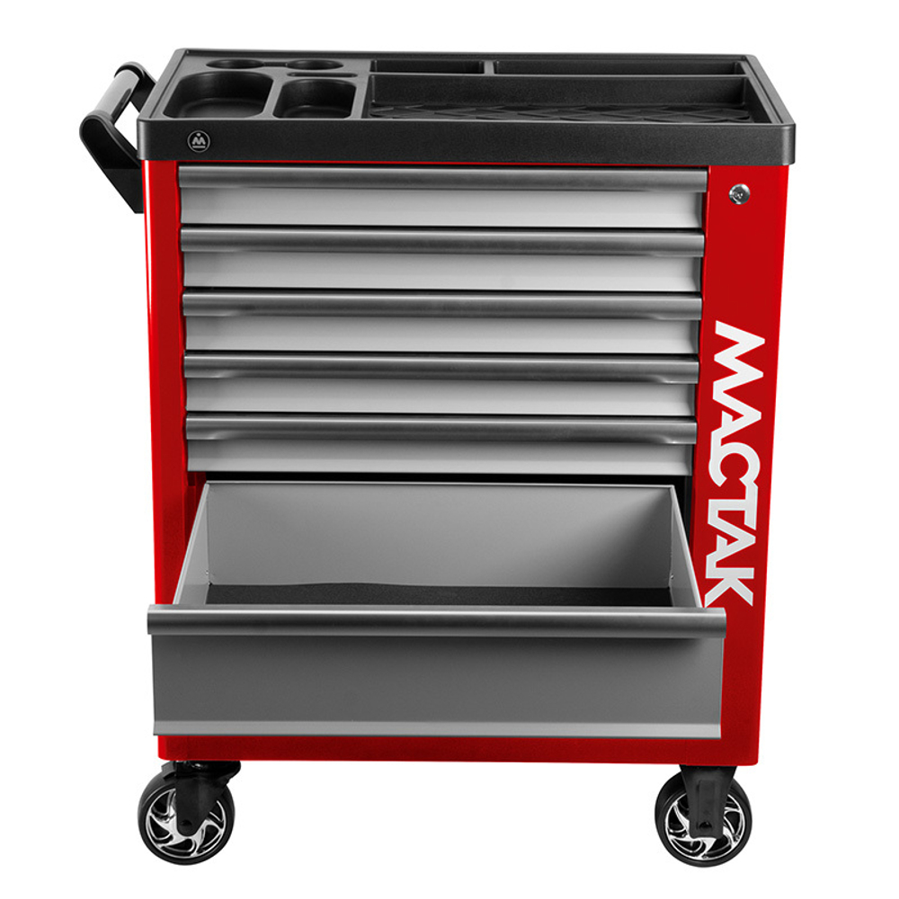 МАСТАК (521-07580R) Тележка инструментальная, 7 выдвижных ящиков, "НОВА", красная
