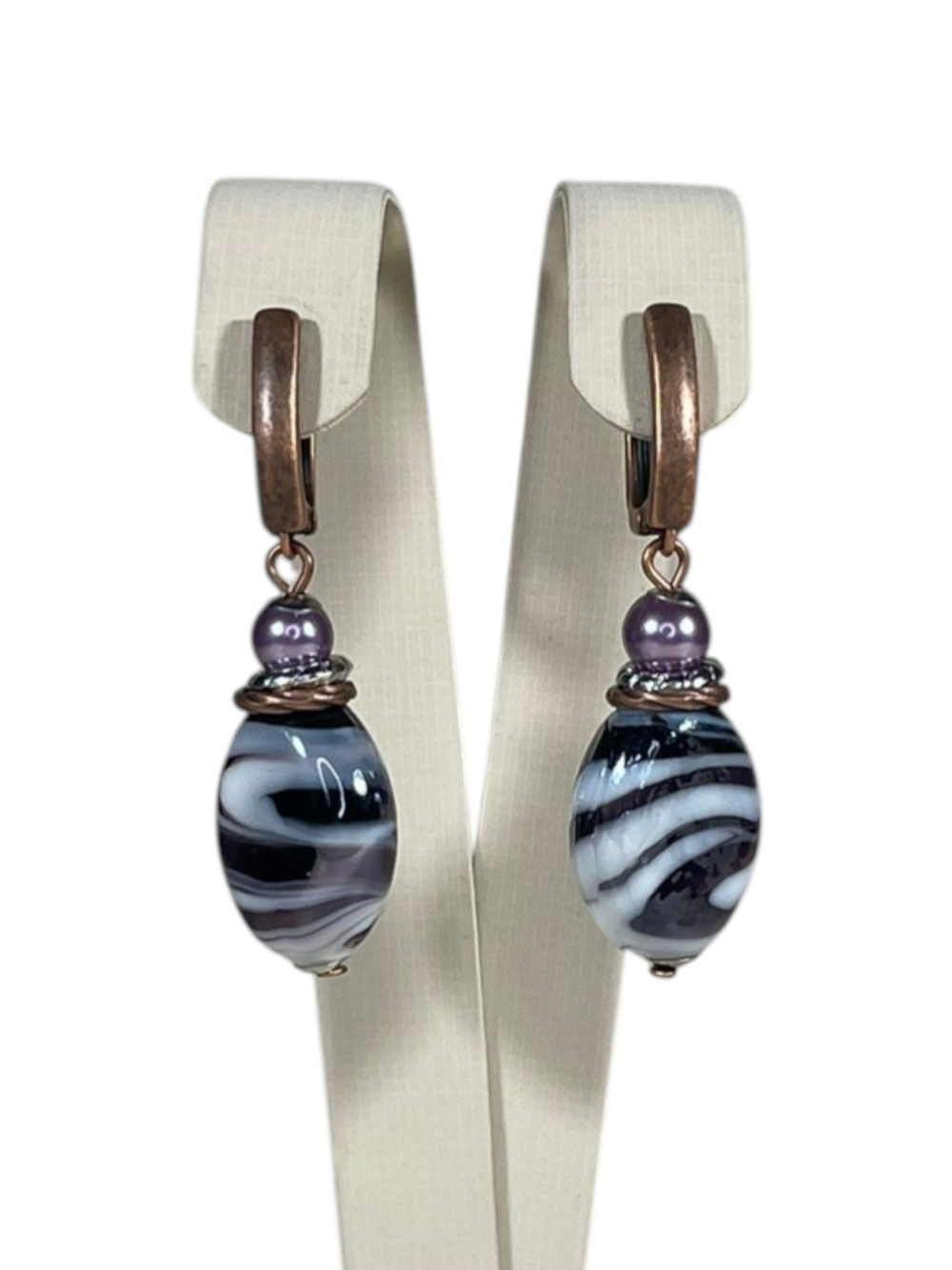 Комплект колье и серьги муранское стекло