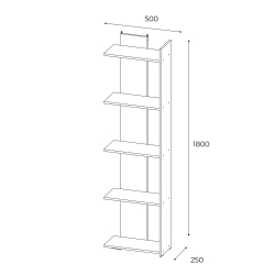Стеллаж Ромео-7, дуб сонома/белый