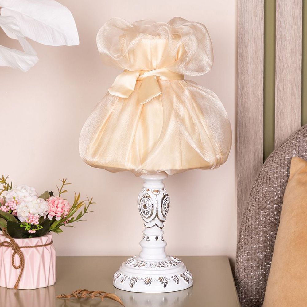 Настольная лампа Корса Сильвер Мадлен Бежевый