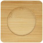 Стеклянный стакан Manti объемом 350 мл с двойными стенками и подставкой из бамбука, 2 шт.