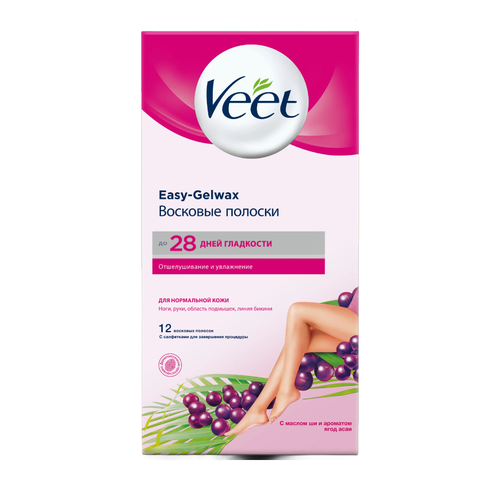 ВИИТ Депил Воск Полоски 12шт НорК маслоШи+ягодыАсаи (11012,90939) !!!!!