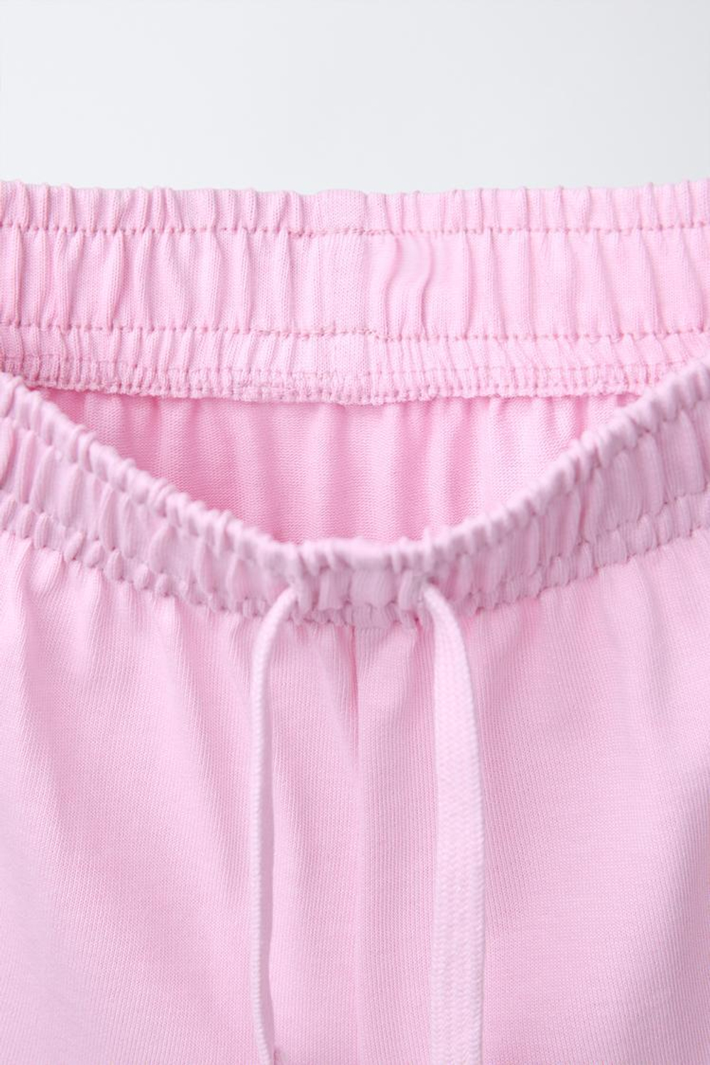 ZARA БЕРМУДЫ С ВЫШИВКОЙ «ПАЛЬМЫ», РОЗОВЫЙ