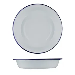 Салатник 1000 мл d 22 см h4,5 см Blue Rim эмалированая сталь SUNNEX [1]