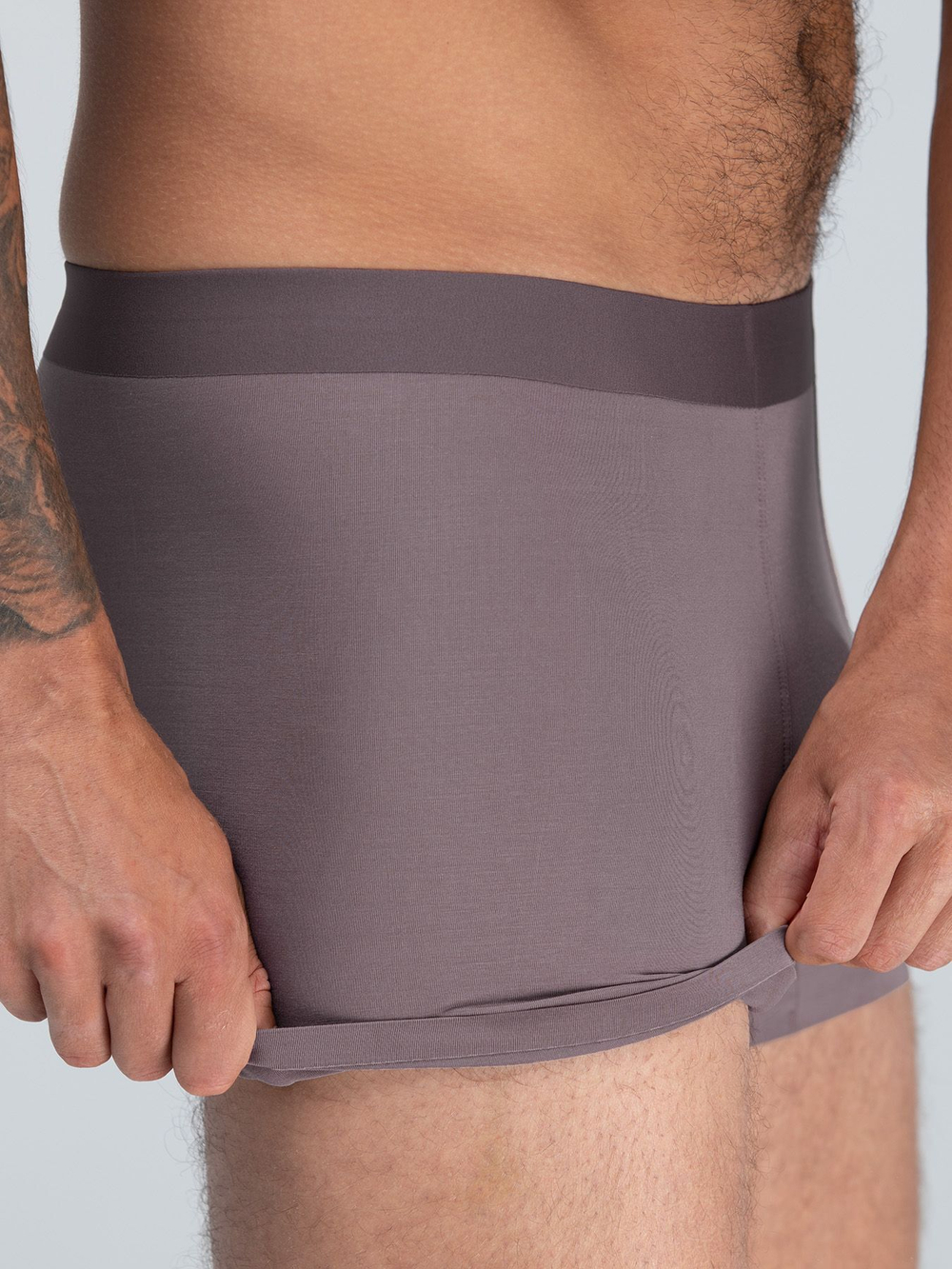 Мужские трусы-боксеры из вискозного полотна (Размер: S) (Цвет: коричневый)