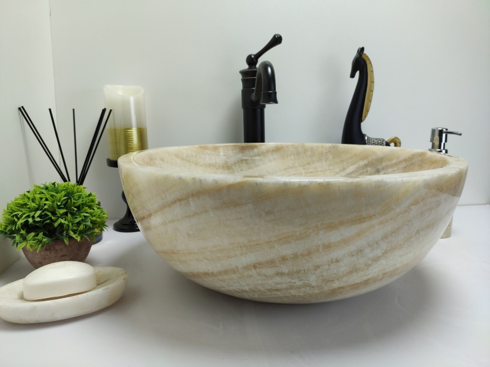 Раковина из оникса Bowl Yellow TinLip BO-60505 45*45*17