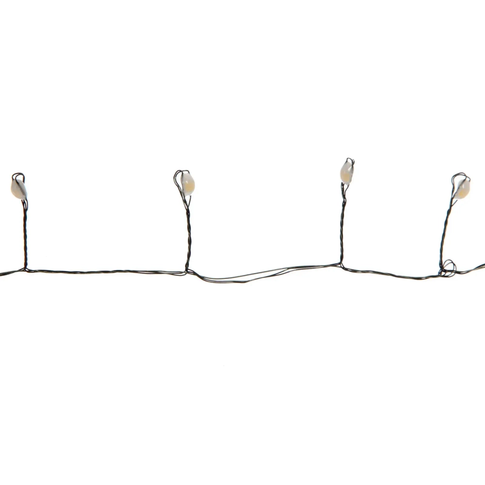 Гирлянда для дома НИТЬ «Мишура-Капля» 20 м 500 ламп LED, зеленый провод, пост.свечение, IP-20, 220v, Теплый белый