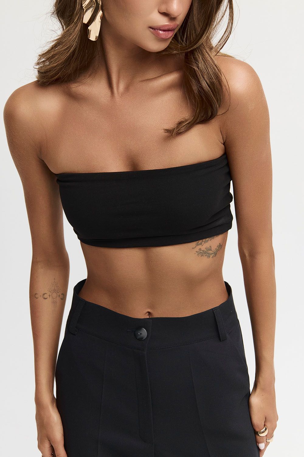 Топ-бандо черного цвета