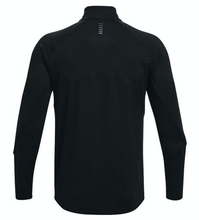 Мужская теннисная кофта Under Armour Men's UAQualifier Run 2.0 1/2 Zip - black/reflective