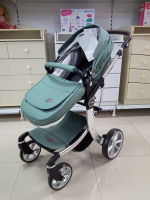 Детская коляска-трансформер 3 в 1 Luxmom 608 / изумрудный ткань