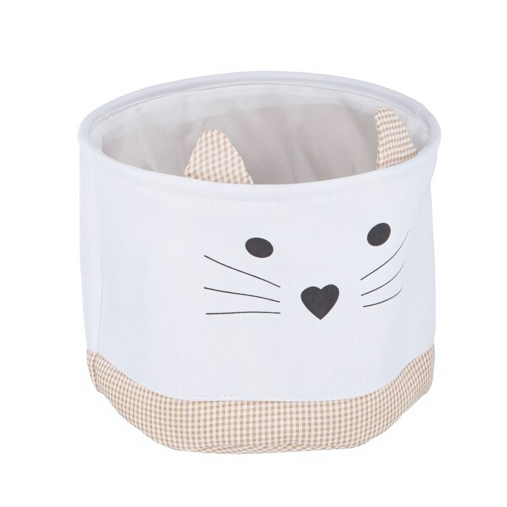 Корзина тканевая для хранения &quot;Котенок&quot;, Д320 Ш320 В250, бежевый