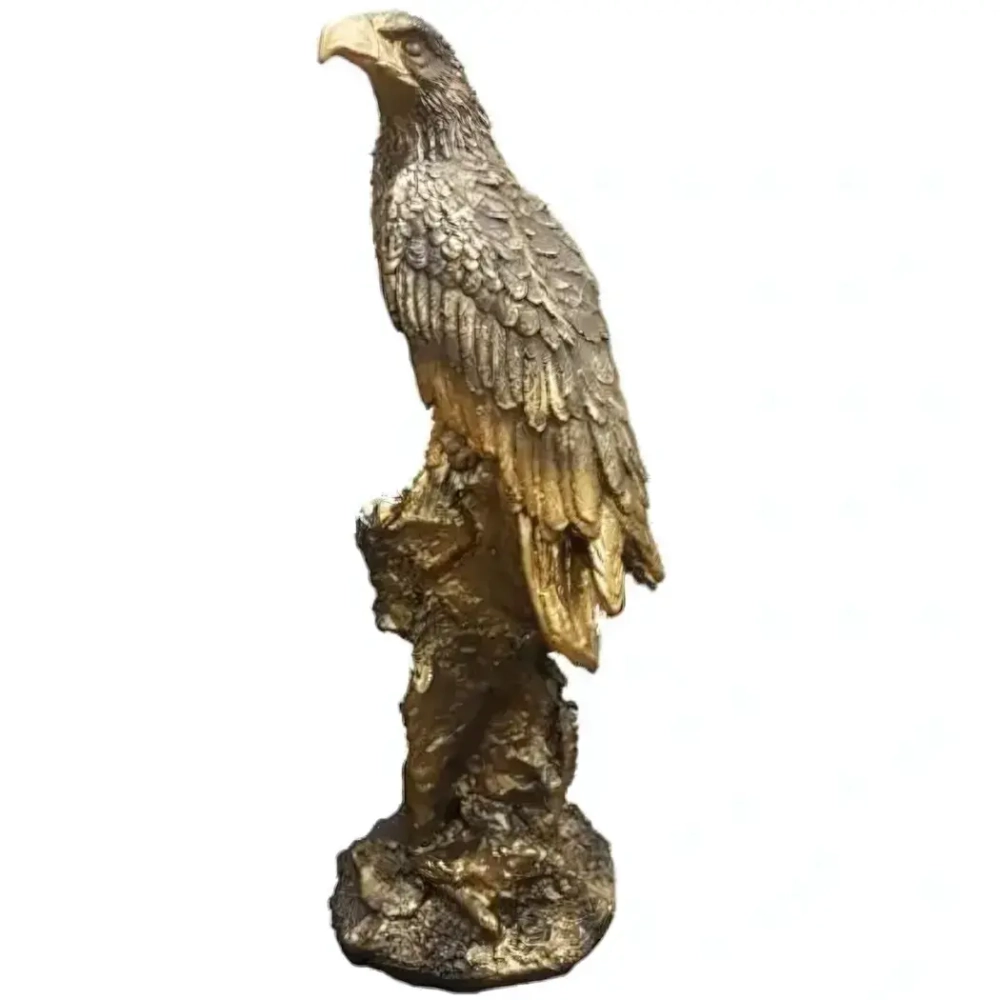 Фигура из гипса «Орел» 55см античное золото