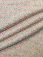 Твид хлопок с п/э и п/у Balmain бело-розовый пье-де-пуль