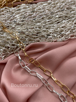 Цепь золотистая 5 мм овальное звено крупная
