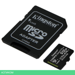 Карта памяти Kingston microSDHC 512GB microSDXC Class10 UHS-I с адаптером (SDCS2/512GB)