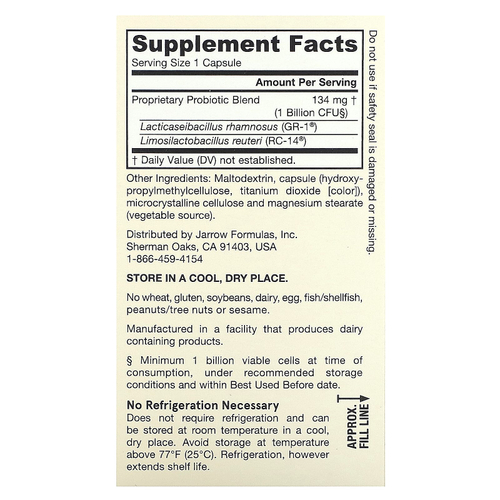 Jarrow Formulas, Fem Dophilus, веганские пробиотики для женщин, 1 млрд КОЕ, 60 растительных капсул