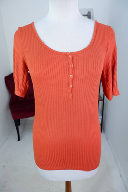 Футболка Camaieu в рубчик, визуально 44/46 размер