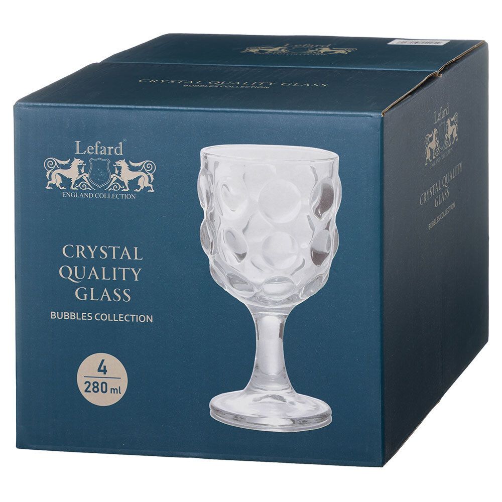 НАБОР БОКАЛОВ "BUBBLES" 4 ШТ./280 МЛ