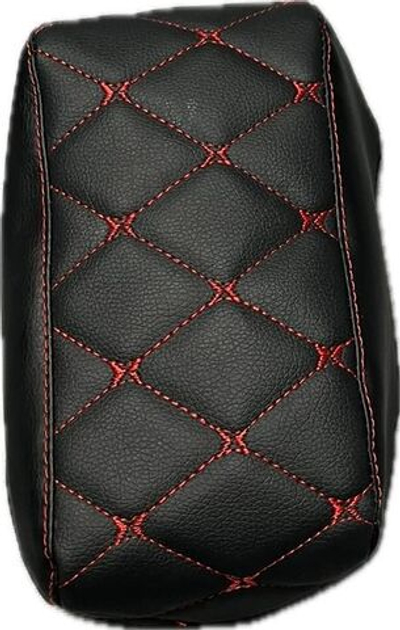 Чехол на штатный подлокотник Лада Приора (красная нить Бабочка)