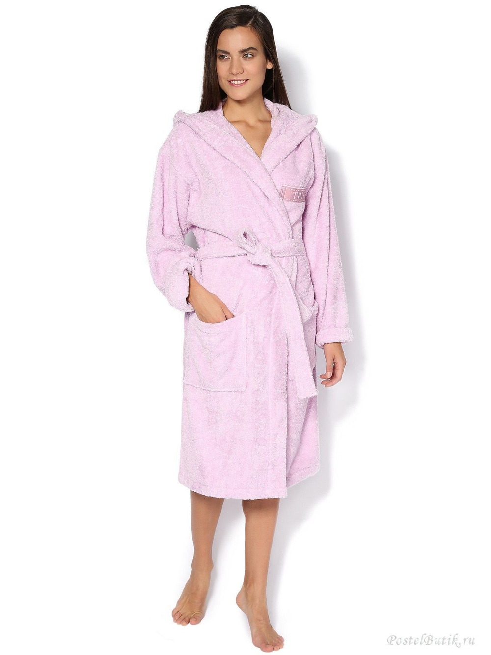 Элитный махровый халат Golf розовый от Trussardi