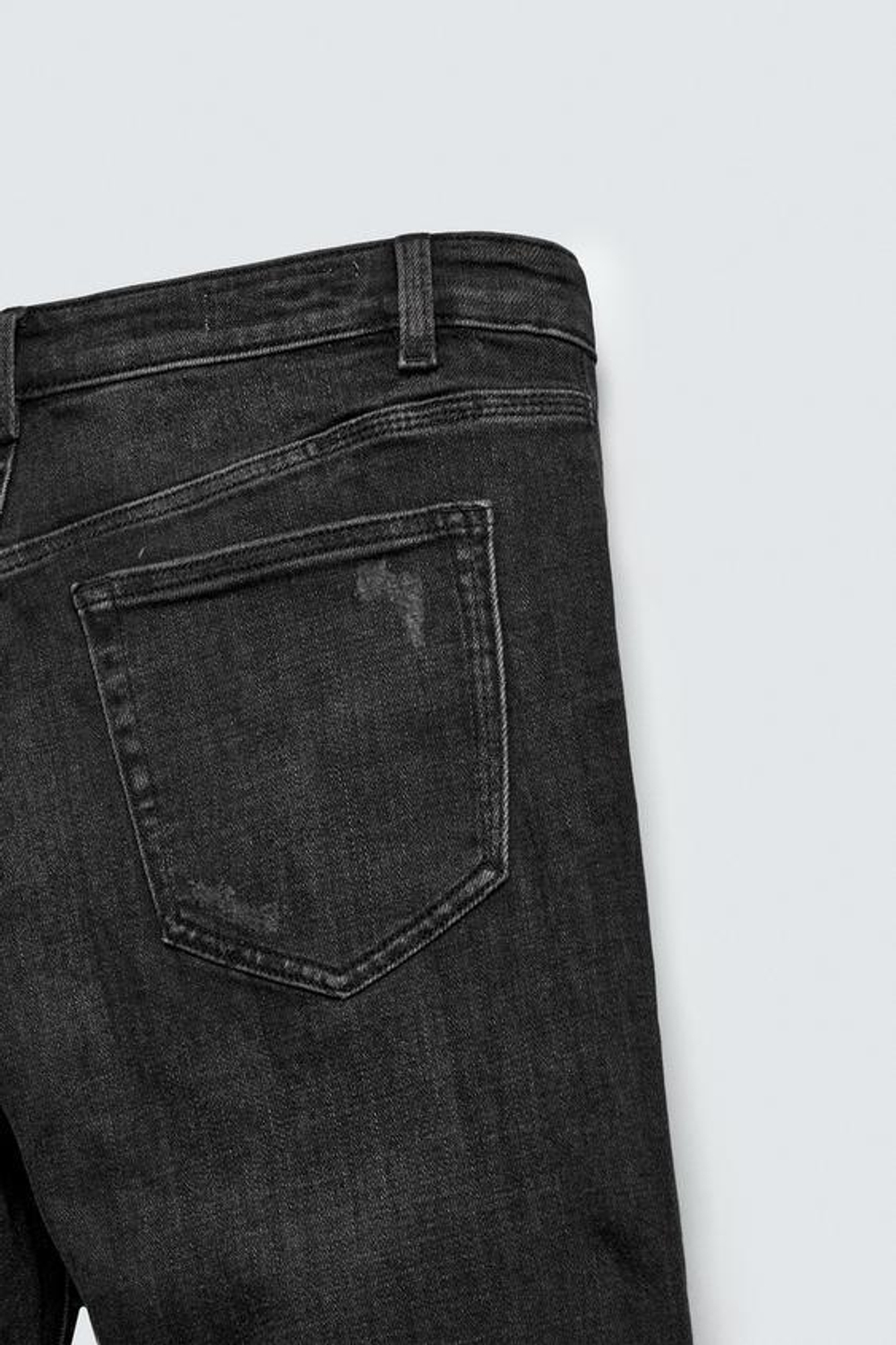 ZARA ДЖИНСЫ SKINNY FIT С РАЗРЕЗАМИ, УГОЛЬНЫЙ