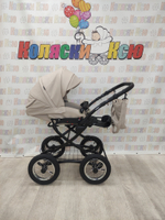 Коляска модульная Indigo Barbara Eco Classic be 02 (св.бежевая кожа)