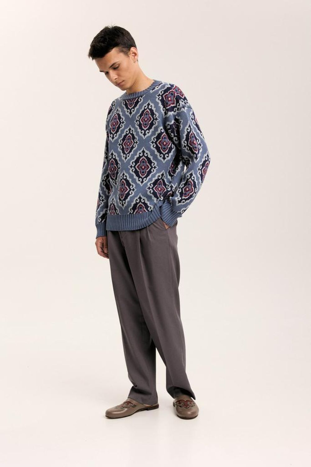 Купить Свитер Idel Джемпер Тюбетейка джинсовый Свитер Idel Джемпер Тюбетейка джинсовый