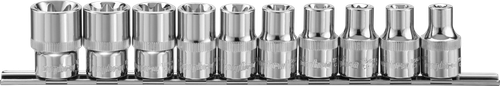 912610 Набор головок торцевых 1/2"DR на держателе, внешний TORX®, E8-E24, 10 предметов