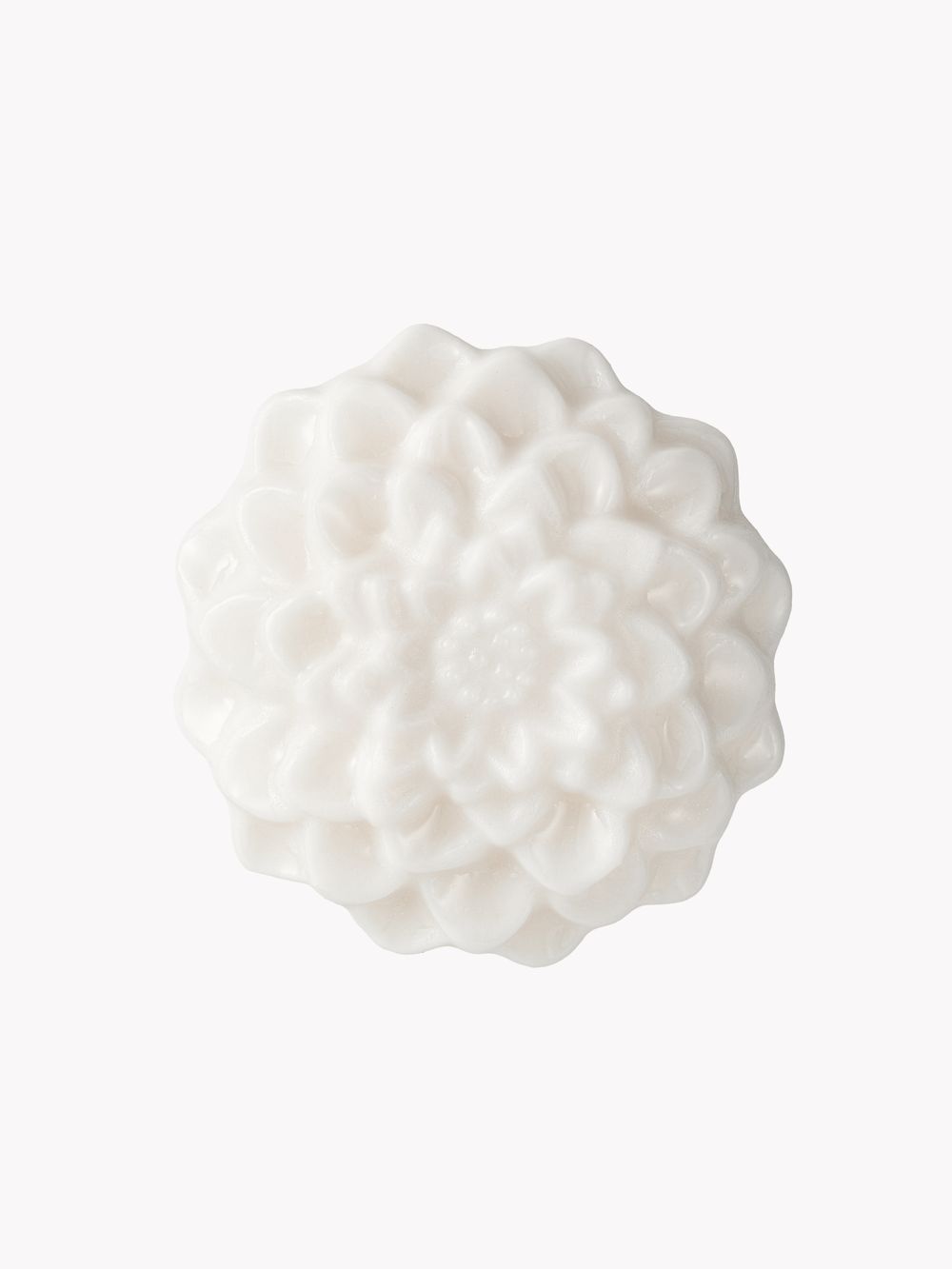 Кольцо Георгин L, белый фарфор