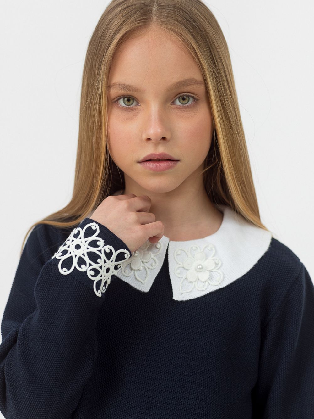 Платье в школу для девочки AT999 синий