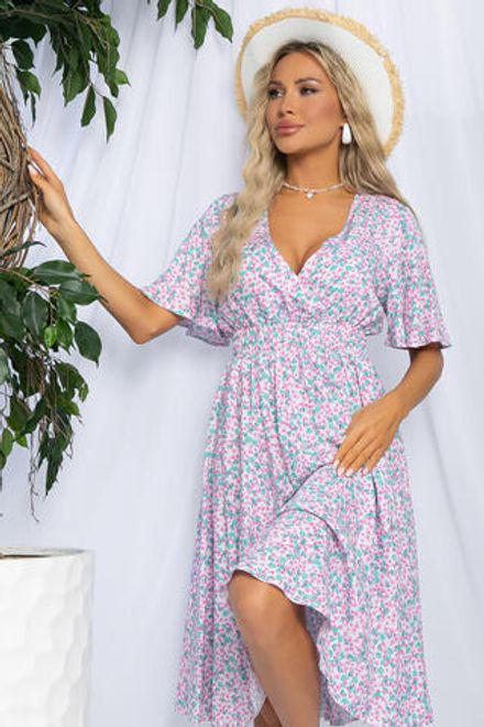 Платье Селена (розовые цветы) П13101-8М LT Collection