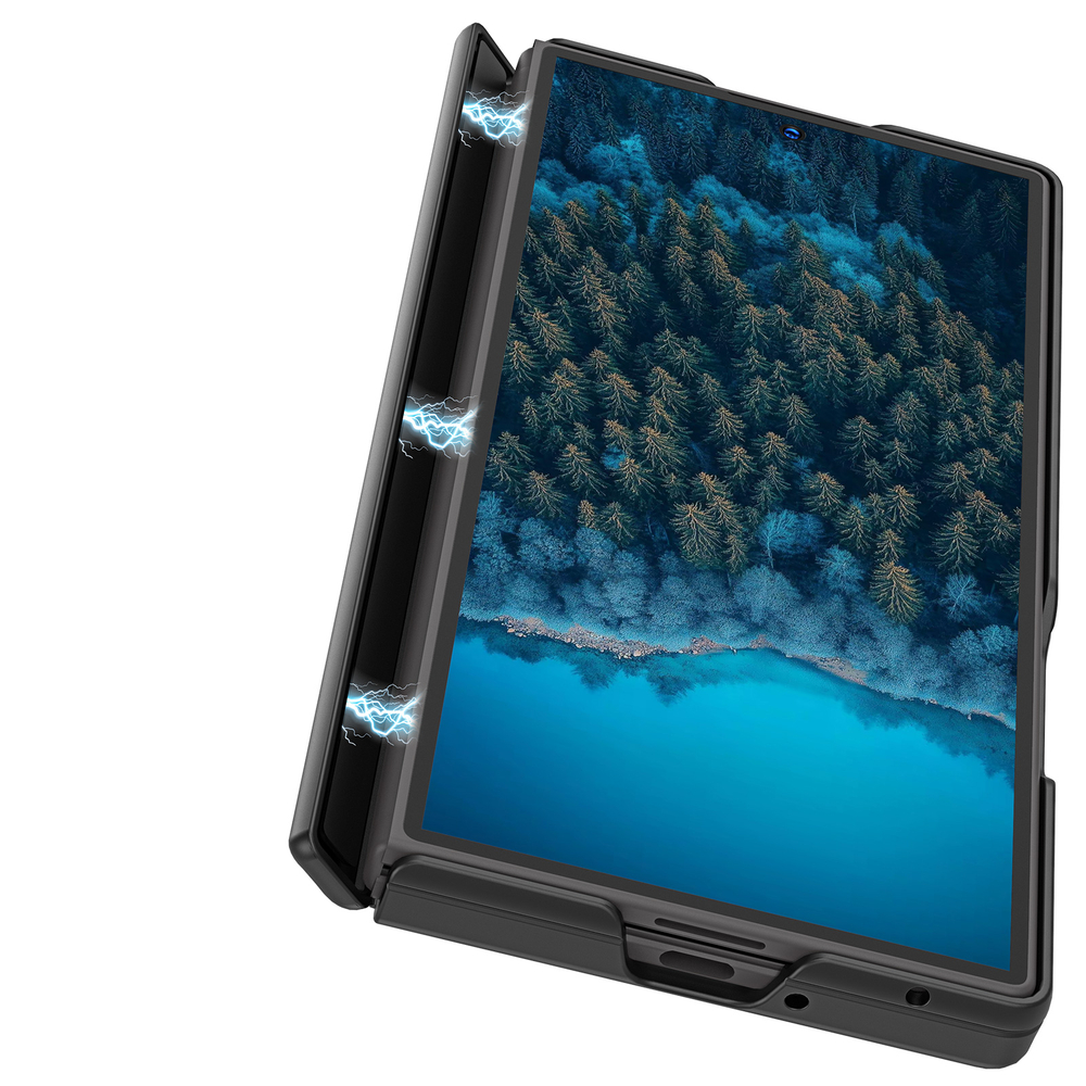 Усиленный чехол черного цвета с MagSafe для Samsung Galaxy Z Fold 8 Ultra, серия Expn Series Magnetic от Dux Ducis