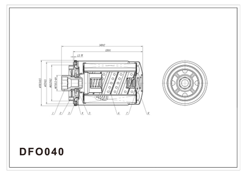 Фильтр масляный DOUBLE FORCE арт. DFO040 DFO040