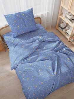 Постельное белье Котики Котики "Зимние звезды" 1,5-сп   наволочка 50х70 1шт Простынь  150х215 см  Пододеяльник 145х215 см