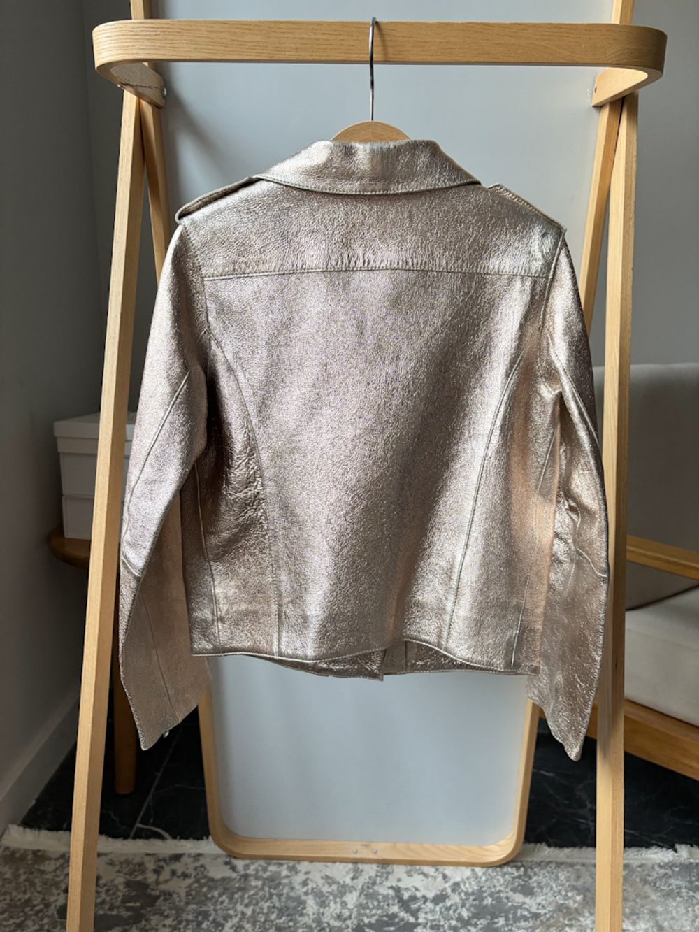 Кожаная куртка-косуха Bonpoint, 128