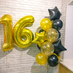 Набор шаров на 16 лет парню