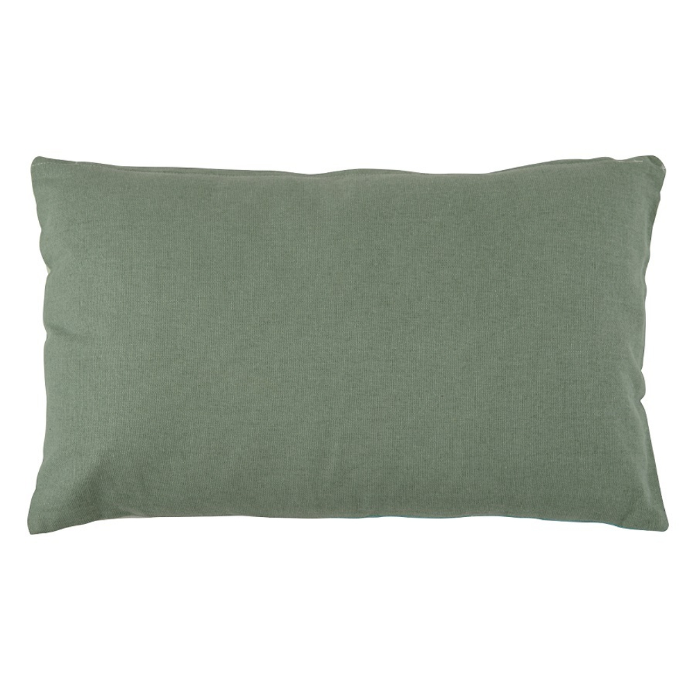 Подушка декоративная из хлопка мятного цвета с авторским принтом из коллекции freak fruit, 30х50 см