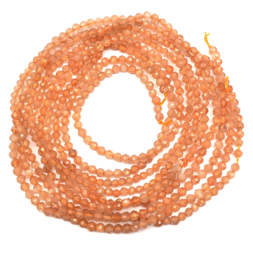 Солнечный камень 2 мм, бусины (нить)