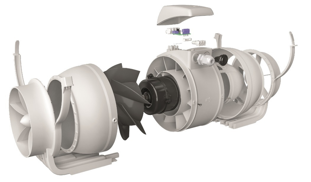 Вентилятор осевой канальный ERA PRO TYPHOON 125 2SP, две скорости, d125