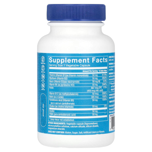 The Vitamin Shoppe, B-Complex 50, витамины группы B, 100 растительных капсул