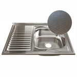 Мойка 80х60 (0,6) прав вып 3 1/2 MIXLINE 16см  с сифоном ДЕКОР