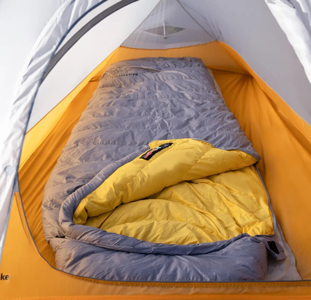 Мешок спальный Naturehike Ultralight CW400 M, 210х75 см, (правый) (ТК: +5C), серый