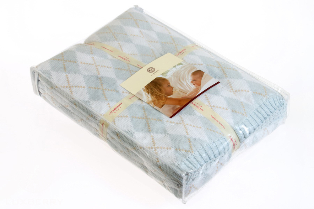 Плед детский 100х150 Luxberry Imperio 252 голубой Португалия упаковка