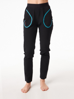 ШТАНЫ ЖЕНСКИЕ RUNNING PANT | BLACK SKYBLUE